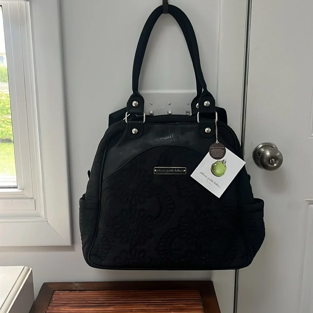 Petunia Pickle Bottom Central Park North Stop Embossed Satchel Diaper Bag,NWT